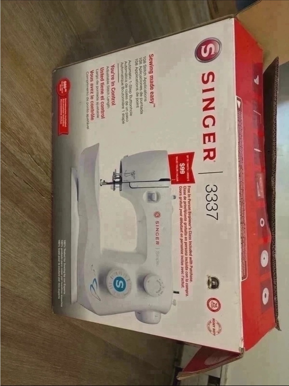 Singer 3337 White Sewing Machine – Portable Home Sewing